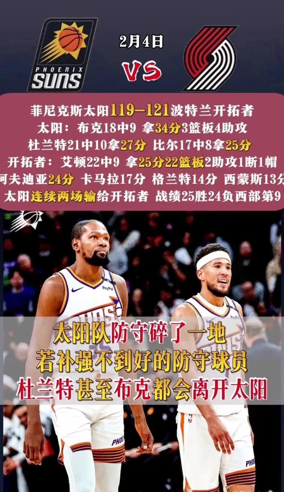 关于开拓者主场力克太阳，助力季后赛征程的信息