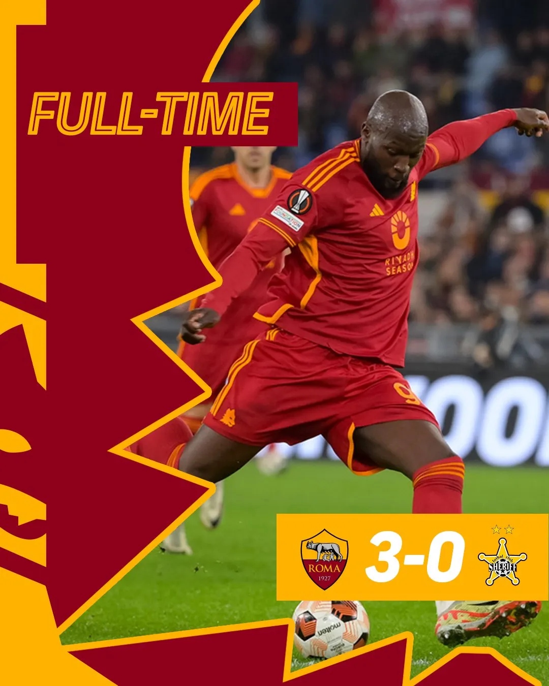 罗马前锋连续破门，成为球队得分保障